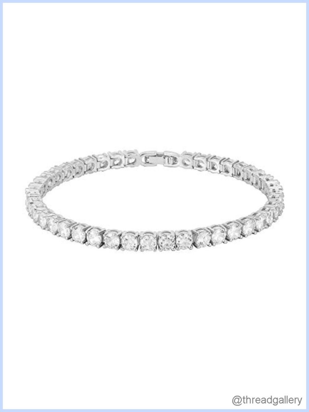 14K Gold Plated Cubic Zirconia Classic Tennis Bracelet Women 4mm